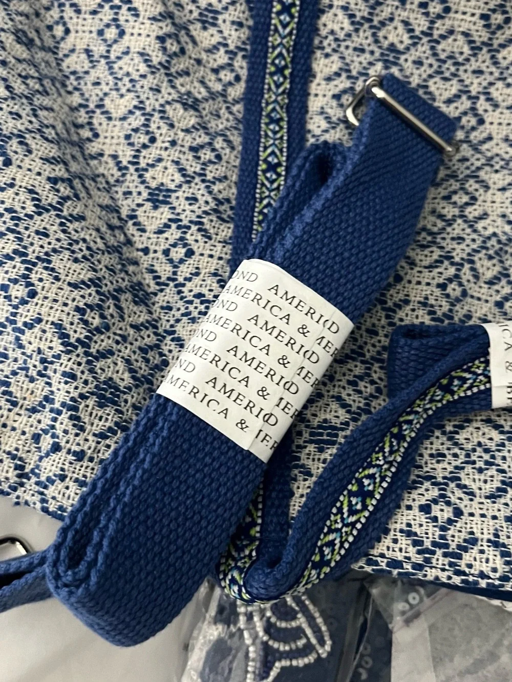 America & Beyond Tote With Bag Strap and Pouch oriental Blue